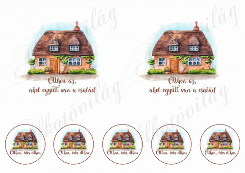 Otthon az... házikós képek 10-14 cm-es hímzőkerethez