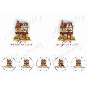   Otthon az... Magas házikós képek 10-14 cm-es hímzőkerethez