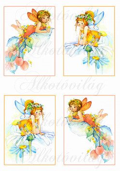 Tündérek sárgás virágokkal KICSIBEN