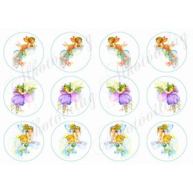 Sárgás-lilás tündérek körökben