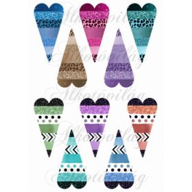 Csíkos szívek különböző struktúrákkal