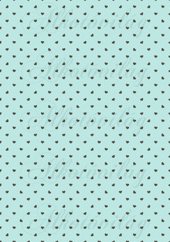 Barna apró szívek menta alapon