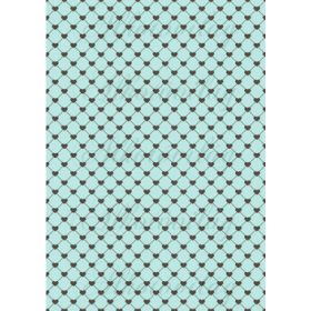 Barna négyzethálós szívek menta alapon