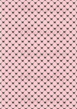 Barna négyzethálós szívek rózsaszín alapon