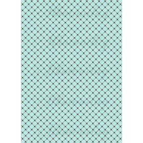 Barna pöttyök négyzethálón menta alapon