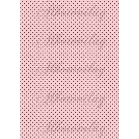 Barna pöttyök rózsaszín alapon