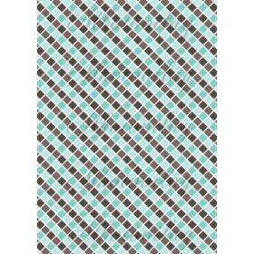 Barna, menta négyszögek fehér kerettel