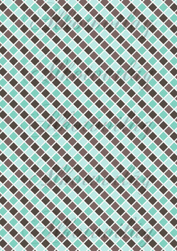 Barna, menta négyszögek fehér kerettel