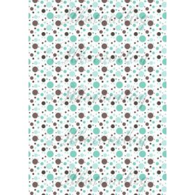 Barna, menta pöttyök fehér alapon