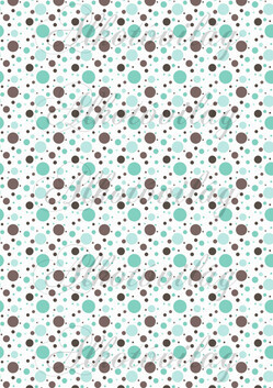 Barna, menta pöttyök fehér alapon