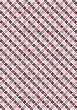 Barna, rózsaszín négyszögek fehér kerettel