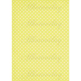 Fehér pöttyök citromsárga alapon