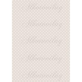 Fehér pöttyök pasztellbarna alapon