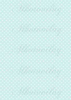 Fehér pöttyök pasztellkék alapon