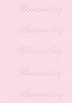 Fehér pöttyök pasztellrózsaszín alapon