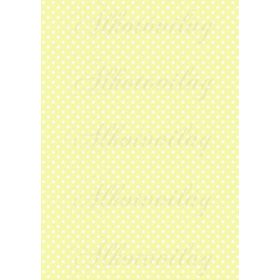 Fehér pöttyök pasztellsárga alapon