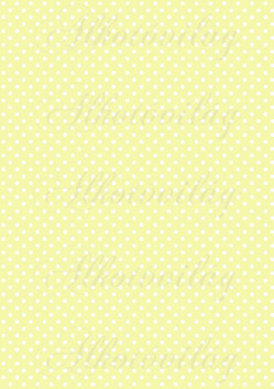 Fehér pöttyök pasztellsárga alapon