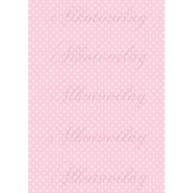 Fehér pöttyök rózsaszín alapon
