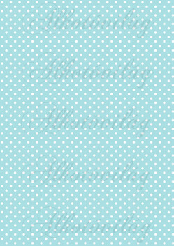 Fehér pöttyök türkiz alapon
