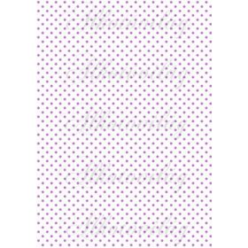 Lila pöttyök fehér alapon