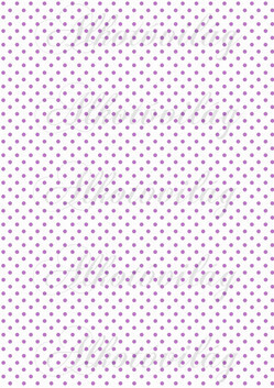 Lila pöttyök fehér alapon