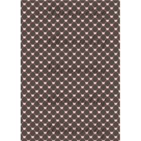 Rózsaszín négyzethálós szívek barna alapon