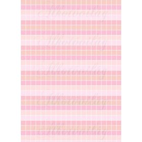 Pasztell színű kockás - barack, barna, rózsaszín