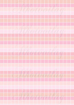 Pasztell színű kockás - barack, barna, rózsaszín