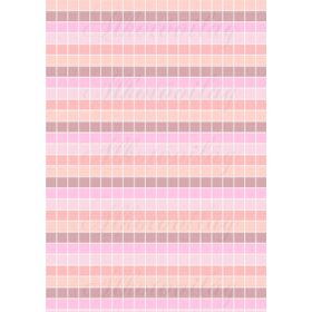 Pasztell színű kockás - barackos, rózsaszínes