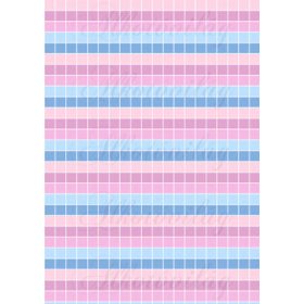 Pasztell színű kockás - kék, barack, rózsaszín