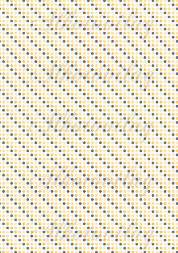 sunny yellow - grey collection - yellow, grey dots on white background