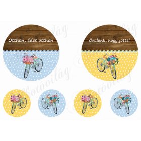 Otthon, édes otthon fa és pöttyös körök biciklikkel