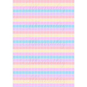 Pasztell színű kockás - kék, lila, lazac, citrom