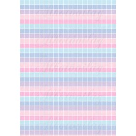 Pasztell színű kockás - kékes rózsaszínes
