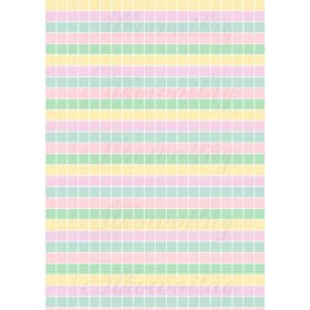 Pasztell színű kockás - zöld, citrom, rózsaszín