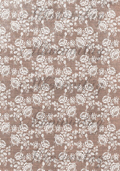 Csipke minta barna háttéren rózsákkal