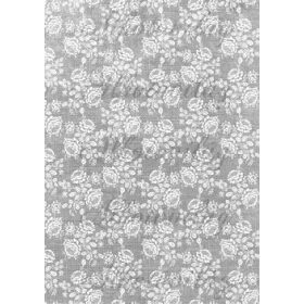 Csipke minta szürke háttéren rózsákkal