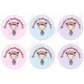   Óvodai ballagásodra pöttyös körök barna hajú kislányokkal