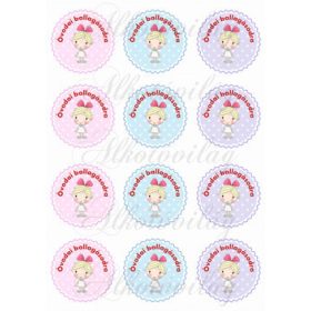   Óvodai ballagásodra pöttyös körök szőke hajú kislányokkal KICSIBEN