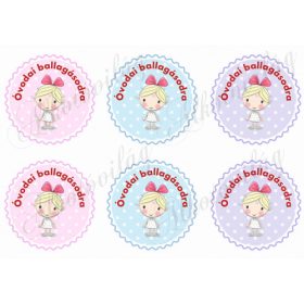   Óvodai ballagásodra pöttyös körök szőke hajú kislányokkal