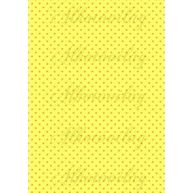 Narancssárga apró szívek élénk citromsárga alapon