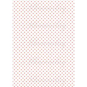 Piros apró szívek fehér alapon