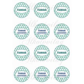 Háromszög mintás körök FIAMNAK feliratokkal KICSIBEN