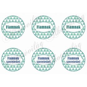 Háromszög mintás körök FIAMNAK feliratokkal