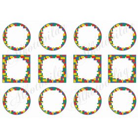 Legós keretek kör és négyzet