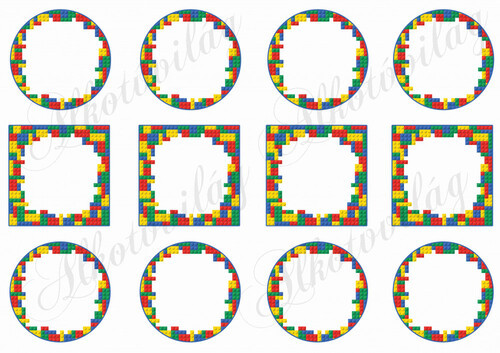 Legós keretek kör és négyzet