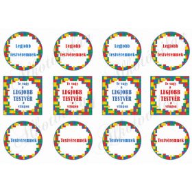 Legós keretek TESTVÉREMNEK, LEGJOBB TESTVÉR feliratokkal