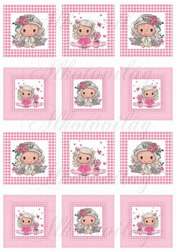 Cuki angyalkák rózsaszín keretekben KICSIBEN