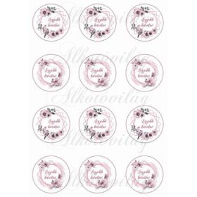   Legjobb barátnő rószaszín virágos és madárkás körökben KICSIBEN