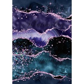 Agate kristály és csillám sötétebb színekkel